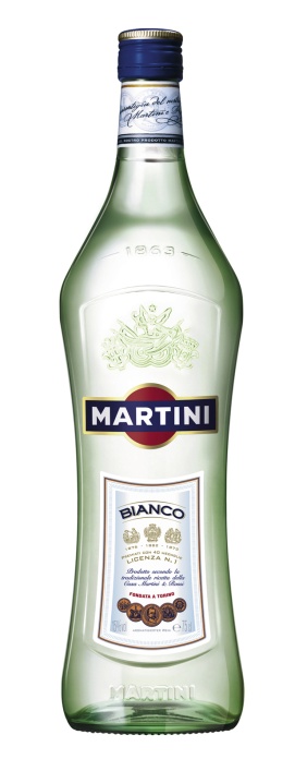 Martini Bianco, apéritif à base de vin - La bouteille de 1L