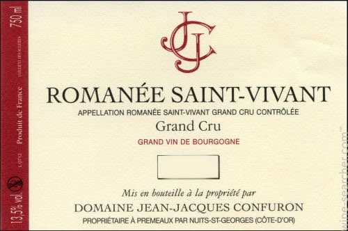 Romanée Saint Vivant Grand Cru Domaine Jean-Jacques Confuron 2011