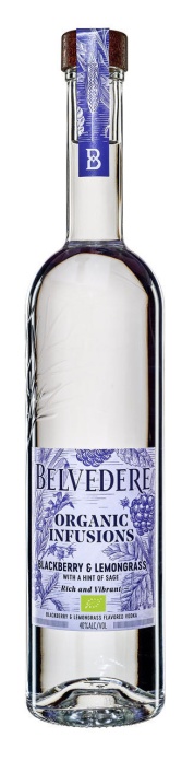 Vodka BELVEDERE ORGANIC INFUSION BLACKBERRY, LELONGRASS  - 75cl