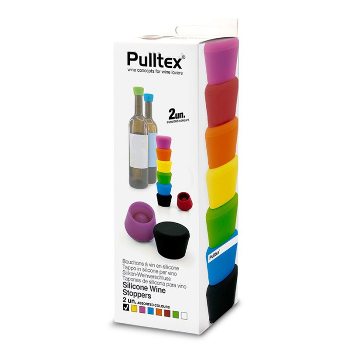SILICONE WINE - 2 Bouchons à vin silicone couleur