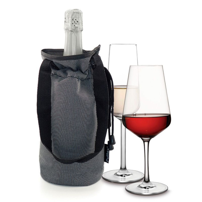 COOLER BAG TO GO 1 BOT. - Sac refroidisseur gris avec anse