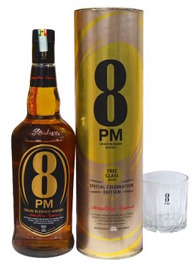 8 PM Master's Reserve Whisky + Free Glass in Canister - 1L